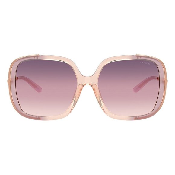 New COACH Cad80 Gold Square HC8423U 5889/U6 Sunglasses Women - Picture 2 of 6